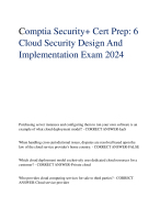 Comptia Security+ Cert Prep: 6  Cloud Security Design And  Implementation Exam 2024 P