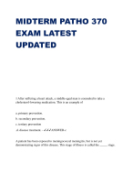 MIDTERM PATHO 370 EXAM LATEST  UPDATED  1 After suffering a