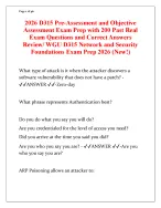2026 D315 Pre-Assessment and Objective  Assessment Exam Prep with 200 Past Real  Exam