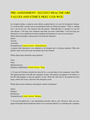 PRE-ASSESSMENT: 2022/2023 HEALTHCARE VALUES AND ETHICS PKEC C426 WGU