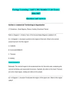 Portage Learning A&P 1 101 Module 1 Lab Exam 2026/2027 | Questions and ...