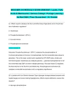 BIOCHEM 210 MODULE 5 EXAM 2026/2027| Lipids, Fatty Acids and Membranes ...