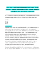 WGU C214 FINANCIAL MANAGEMENT OA STUDY GUIDE 2026/2027| Latest Questions & Answers | Verified Answe