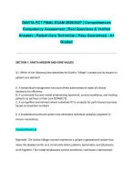 DAVITA PCT FINAL EXAM 2026/2027| Comprehensive Competency Assessment | Real Questions & Verified An