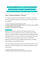 RN HESI PHARMACOLOGY V3 PRACTICE EXAM 2026| Actual Exam-Style Questions | Detailed Rationales | Adv