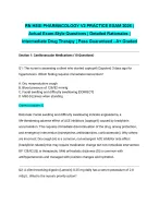 RN HESI PHARMACOLOGY V2 PRACTICE EXAM 2026| Actual Exam-Style Questions | Detailed Rationales | Int