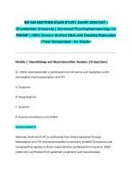 NR 546 MIDTERM EXAM STUDY GUIDE 2026/2027| Chamberlain University | Advanced Psychopharmacology for