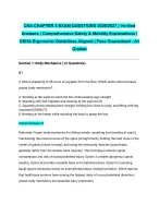 CNA CHAPTER 3 EXAM QUESTIONS 2026/2027| Verified Answers | Comprehensive Safety & Mobility Explanat