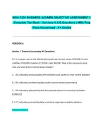 WGU C201 BUSINESS ACUMEN OBJECTIVE ASSESSMENT  | Complete Test Bank - Versions A & B Questions | MB