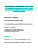 WGU D116 ADVANCED PHARMACOLOGY COMPLETE EXAM PACKAGE 2026/2027| Pre-Assessment (150 Q) & Objective