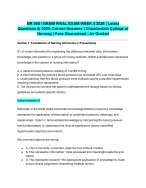 NR 599 / NR599 FINAL EXAM WEEK 4 2026| Latest Questions & 100% Correct Answers | Chamberlain Colleg