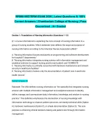 NR599 MIDTERM EXAM 2026| Latest Questions & 100% Correct Answers | Chamberlain College of Nursing |