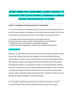 NR 599 / NR599 FINAL EXAM WEEK 4 LATEST 2026/2027| 70 Questions & 100% Correct Answers | Chamberlai
