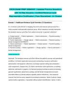 CRCR EXAM PREP 2026/2027| Updated Practice Questions with Verified Answers | Certified Revenue Cycl