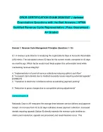 CRCR CERTIFICATION EXAM 2026/2027| Updated Examination Questions with Verified Answers | HFMA Certi