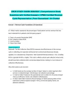 CRCR STUDY GUIDE 2026/2027| Comprehensive Study Questions with Verified Answers | HFMA Certified Re
