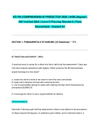 ATI PN COMPREHENSIVE PREDICTOR 2026| NGN-Aligned | 180 Verified Q&A | Level 2 Passing Standard | Pa