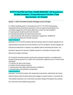 STOTT PILATES ACTUAL EXAM 2026/2027| 50 Questions | Verified Answers | Comprehensive Practice | Pas