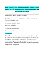 STOTT PILATES WRITTEN EXAM 2026/2027| Anatomy Study Guide | 100% Verified Questions | Full-Length P