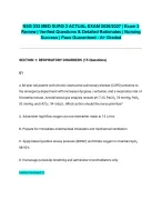 NSG 233 MED SURG 2 2026/2027| Exam 2 Review | Verified Questions and ...