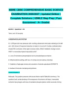 NBME CBSE COMPREHENSIVE BASIC SCIENCE EXAMINATION 2026/2027| Updated Edition | Complete Solutions |