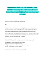 NBME SAMPLE QUESTIONS AND ANSWERS LATEST 2026/2027  Clinical Vignettes with Complete Solutions | De