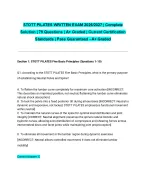 STOTT PILATES WRITTEN EXAM 2026/2027 | Complete Solution| 79 Questions | A+ Graded | Current Certif
