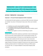 FIREFIGHTER 1 AND 2 STUDY GUIDE 2026/2027| 100% Verified Practice Exam | NFPA 1001-Aligned Rational