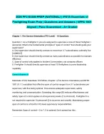2026 FF2 EXAM PREP (NATIONAL)| IFSTA Essentials of Firefighting Exam Prep | Questions and Answers |
