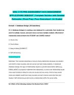 WGU C170 PRE-ASSESSMENT DATA MANAGEMENT APPLICATIONS 2026/2027| Complete Solution with Detailed Rat