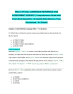 WGU C170 SQL COMMANDS REFERENCE AND ASSESSMENT 2026/2027| Comprehensive Guide with Exam-Style Quest
