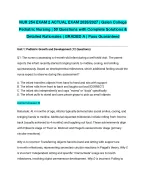 NUR 254 EXAM 2 ACTUAL EXAM 2026/2027| Galen College Pediatric Nursing | 50 Questions with Complete