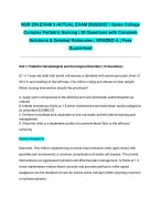 NUR 254 EXAM 3 ACTUAL EXAM 2026/2027| Galen College Complex Pediatric Nursing | 50 Questions with C