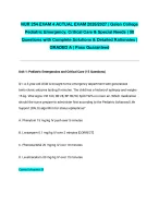 NUR 254 EXAM 4 ACTUAL EXAM 2026/2027| Galen College Pediatric Emergency, Critical Care & Special Ne