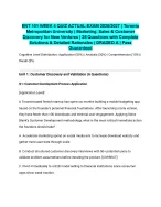 ENT 101 WEEK 4 QUIZ ACTUAL EXAM 2026/2027| Toronto Metropolitan University | Marketing, Sales & Cus
