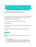 ENT 101 WEEK 5 QUIZ ACTUAL EXAM 2026/2027| Toronto Metropolitan University | Financial Fundamentals