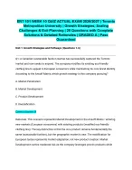 ENT 101 WEEK 10 QUIZ ACTUAL EXAM 2026/2027| Toronto Metropolitan University | Growth Strategies, Sc