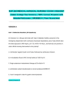 NUR 265 MEDICAL-SURGICAL NURSING I EXAM 2 2026/2027| Galen College Two Versions | 100% Correct Answ