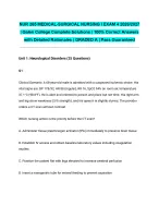 NUR 265 MEDICAL-SURGICAL NURSING I EXAM 4 2026/2027| Galen College Complete Solutions | 100% Correc