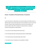 WGU C468 INFORMATION MANAGEMENT ACTUAL EXAM 2026/2027| Application of Technology Complete Solution