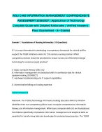 WGU C468 INFORMATION MANAGEMENT COMPREHENSIVE ASSESSMENT 2026/2027| Application of Technology Compl
