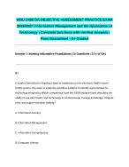 WGU C468 OA OBJECTIVE ASSESSMENT PRACTICE EXAM 2026/2027| Information Management and the Applicatio