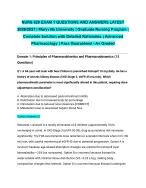 NURS 629 EXAM 1 QUESTIONS AND ANSWERS LATEST 2026/2027| Maryville University | Graduate Nursing Pro