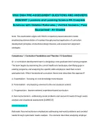 WGU D664 PRE-ASSESSMENT QUESTIONS AND ANSWERS 2026/2027| Learners and Learning Science PA Complete