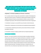 WGU D664 PRE-ASSESSMENT REVIEW QUESTIONS AND ANSWERS 2026/2027| New Update with Complete Solutions
