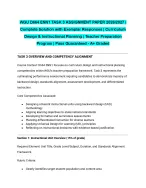 WGU D664 ENN1 TASK 3 ASSIGNMENT PAPER 2026/2027| Complete Solution with Exemplar Responses | Curric