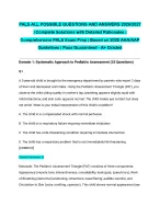 PALS ALL POSSIBLE QUESTIONS AND ANSWERS 2026/2027| Complete Solutions with Detailed Rationales | Co