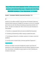 PALS PRACTICE EXAM 2026/2027 PACK  50 Questions and Answers with Detailed Rationales | Aligned with