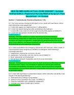 HESI RN MED-SURG ACTUAL EXAM 2026/2027| Updated Verified Edition | Registered Nursing Medical-Surgi