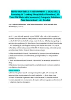 NURS 6630 WEEK 8 ASSIGNMENT 2 2026/2027| Assessing and Treating Sleep ...